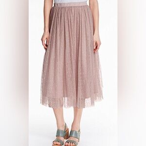 Garnet Hill Mauve A-Line Skirt